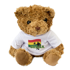 GHANA FLAG (FOOTBALL) - Teddy Bear - Cute - Ghanaian Soccer Fan Gift Present