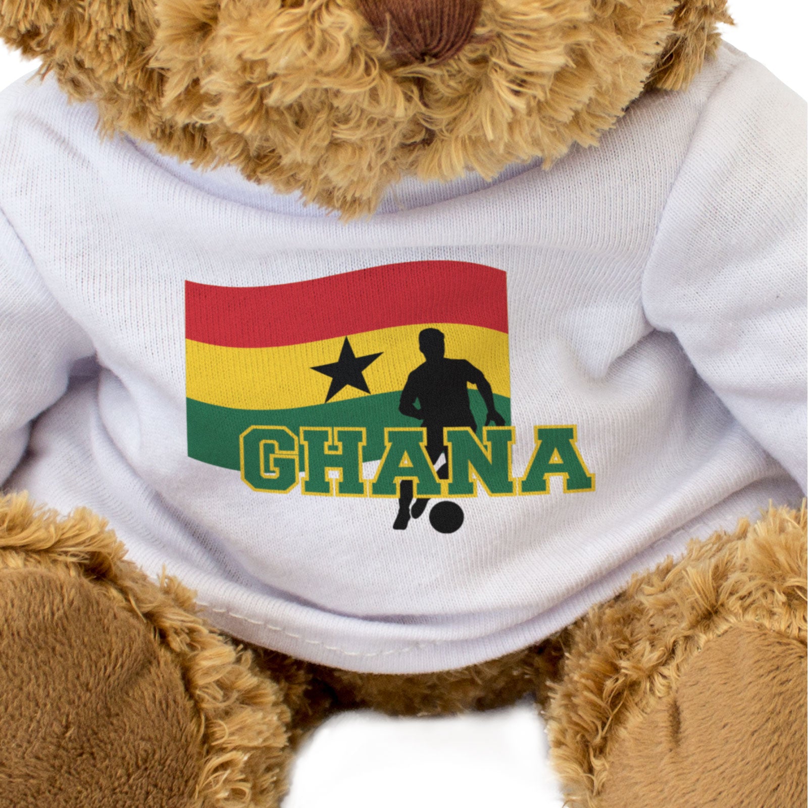 GHANA FLAG (FOOTBALL) - Teddy Bear - Cute - Ghanaian Soccer Fan Gift Present