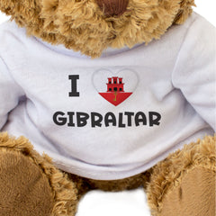 I Love Gibraltar Flag - Teddy Bear