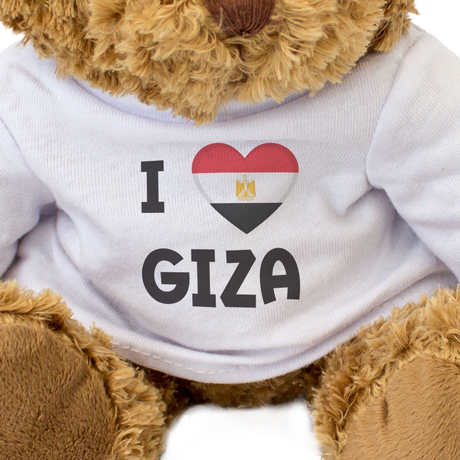 I LOVE GIZA (EGYPT FLAG) - Teddy Bear - Cute Soft Funny - Souvenir Gift Present