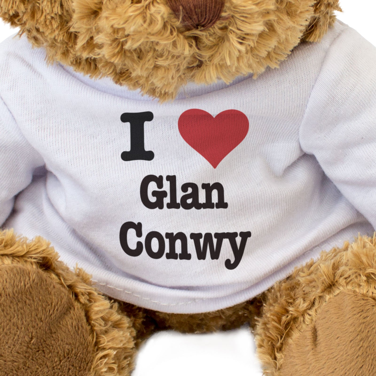 I LOVE GLAN CONWY - Teddy Bear - Cute Cuddly Soft - Funny Wales Gift Present