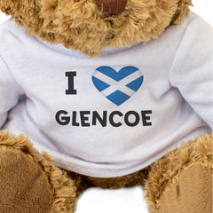 I LOVE GLENCOE (SCOTLAND FLAG) - Teddy Bear - Cute - Funny Souvenir Gift Present