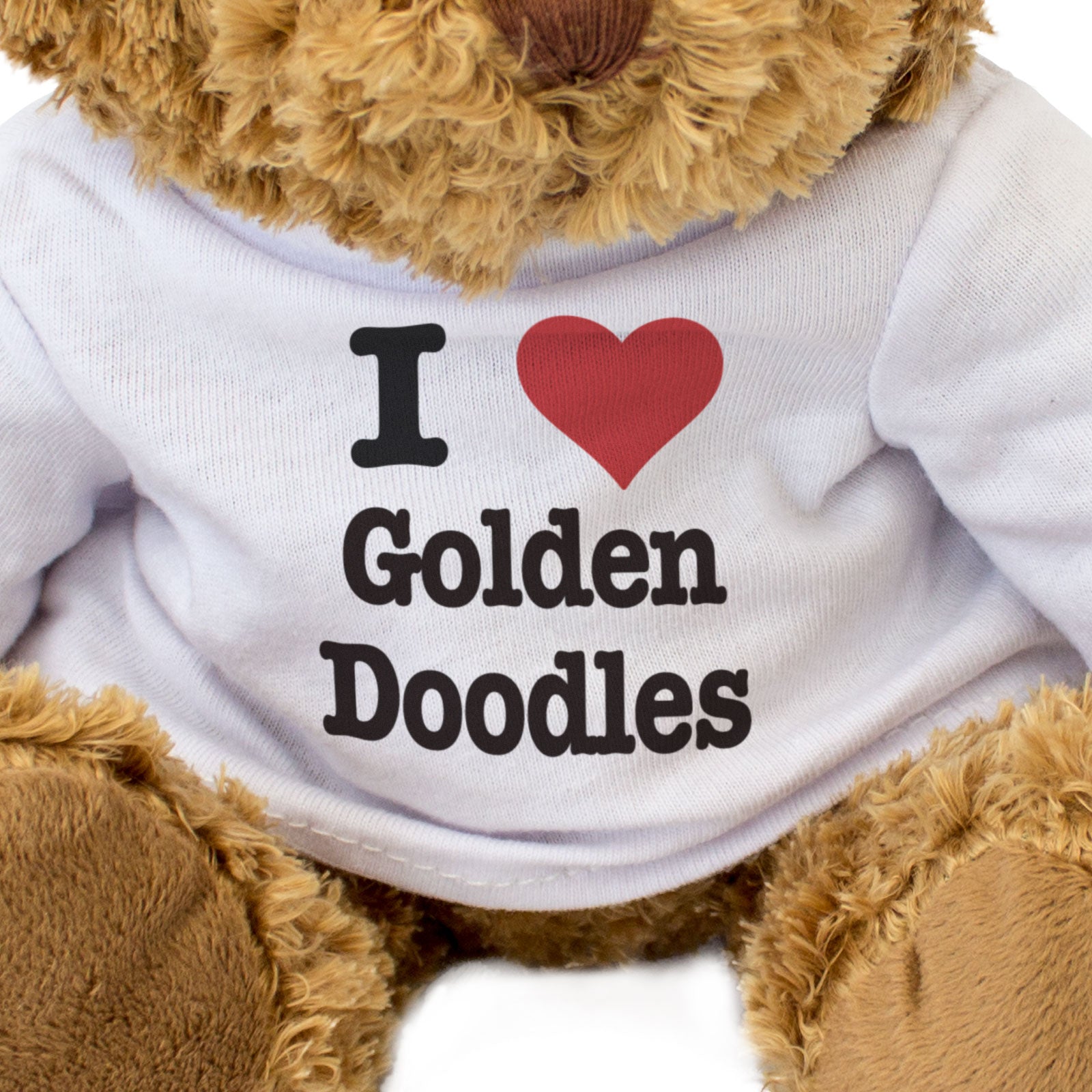 I LOVE GOLDEN DOODLES - Teddy Bear - Cute Cuddly Soft Adorable - Gift Present
