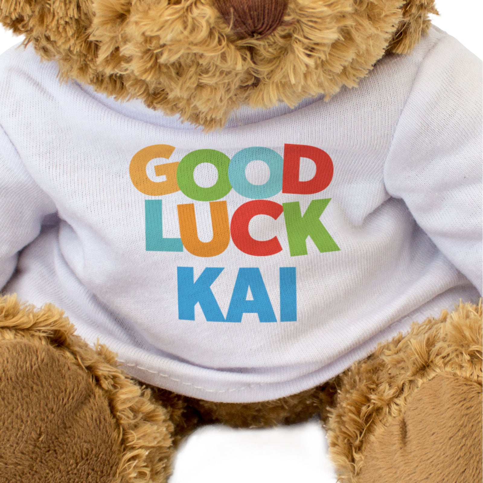 GOOD LUCK KAI - Teddy Bear - Cute Cuddly Soft Adorable - Funny Gift Present