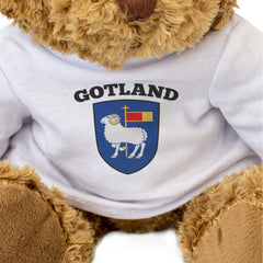GOTLAND FLAG - Teddy Bear - Cute Cuddly Soft Adorable - Sweden Gift Present