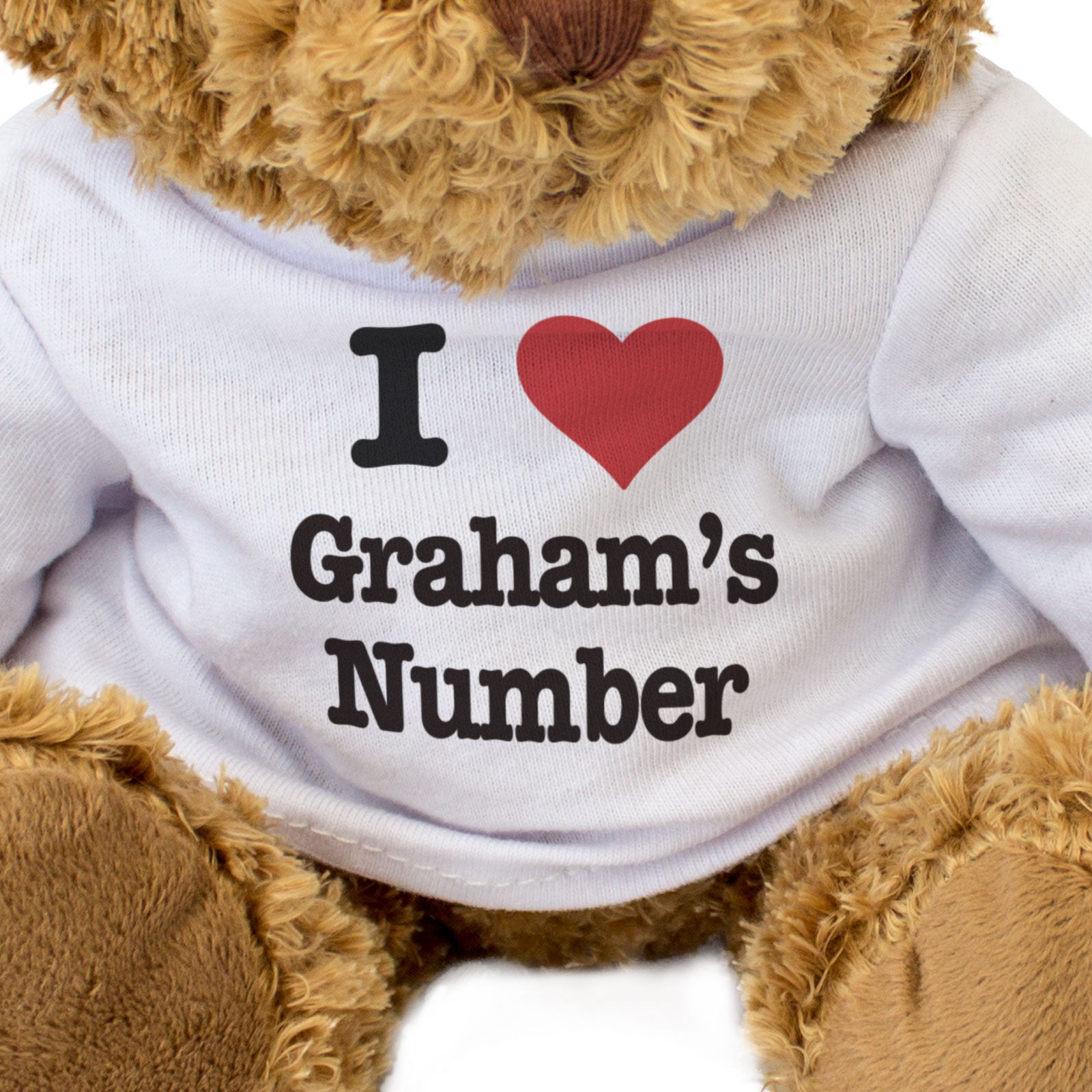I LOVE GRAHAM'S NUMBER - Teddy Bear - Cute Cuddly - Maths Gift Present