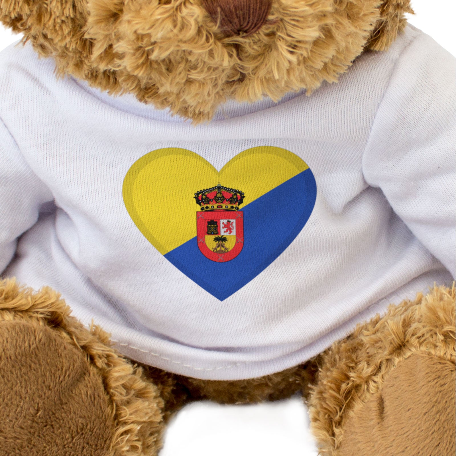 GRAN CANARIA FLAG HEART - Teddy Bear - Cute Cuddly Soft - Spain Gift Present