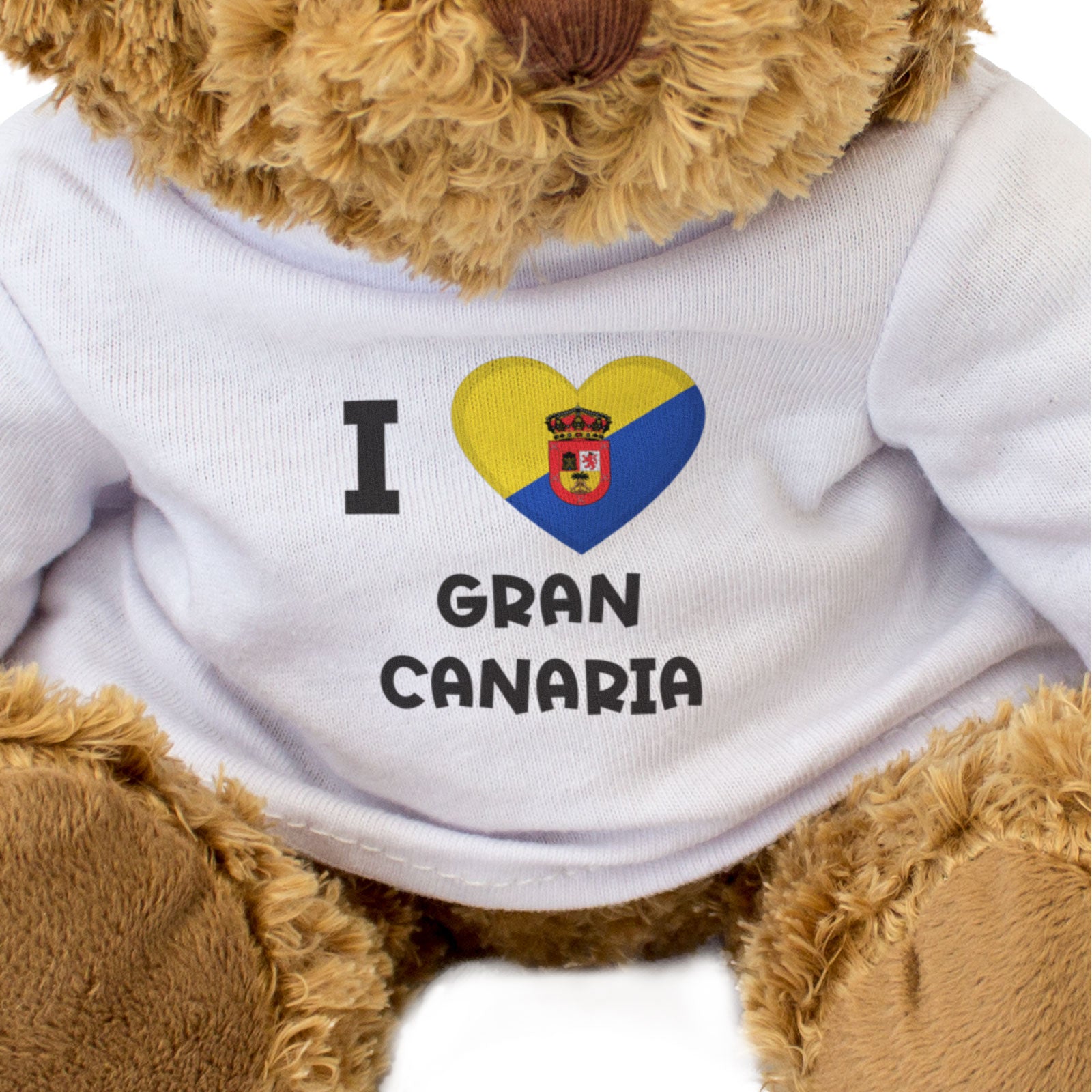 I LOVE GRAN CANARIA FLAG - Teddy Bear - Cute Cuddly Soft - Spain Gift Present