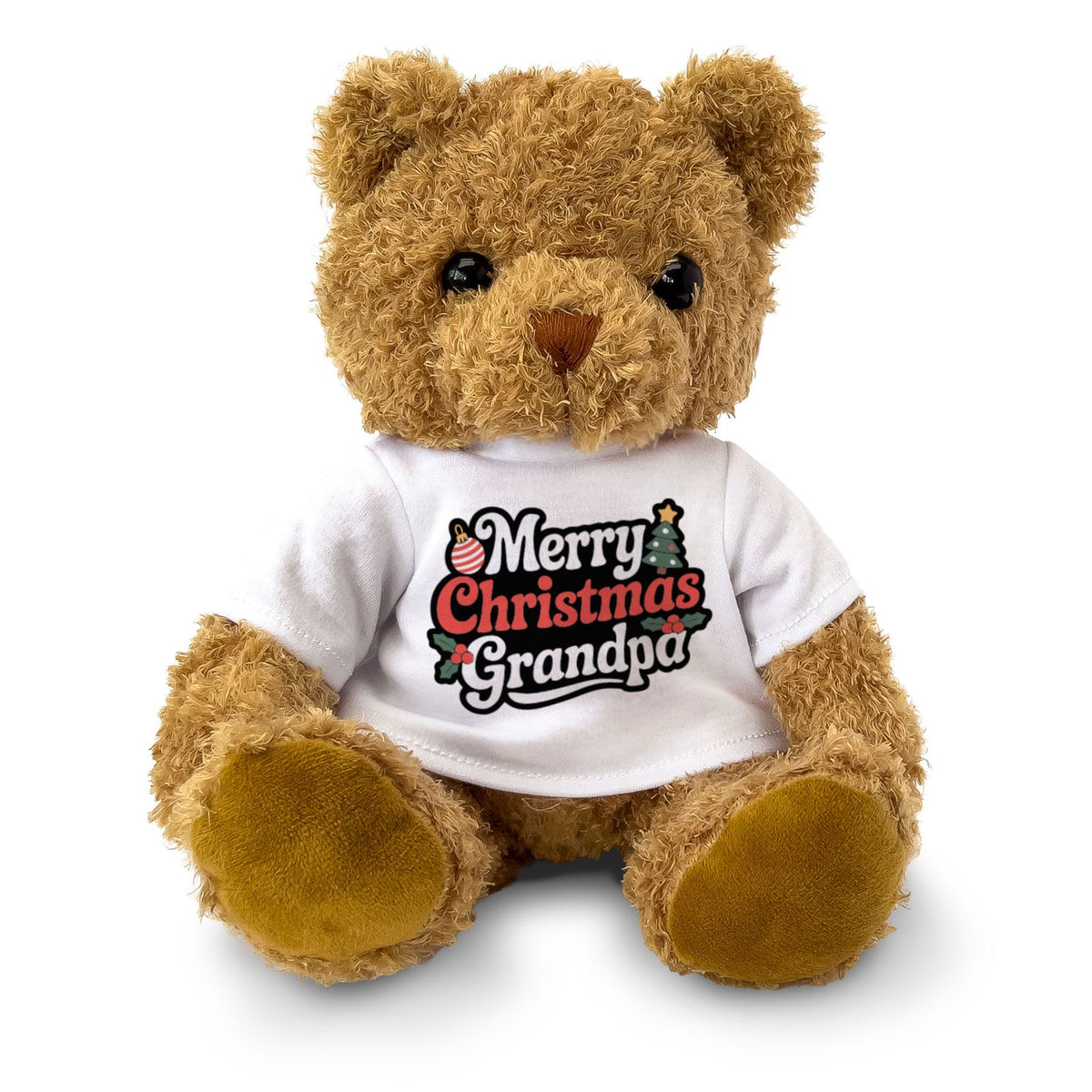 MERRY CHRISTMAS GRANDPA - Teddy Bear - Cute Cuddly Soft - Xmas Gift Present