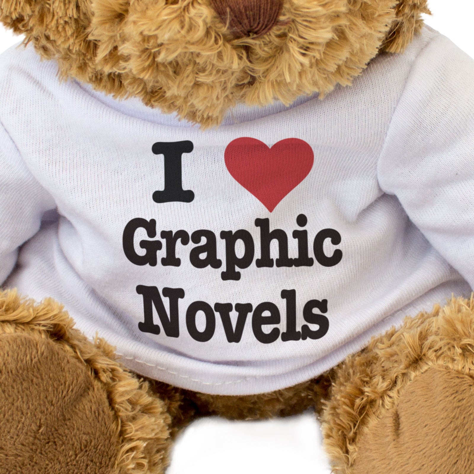I LOVE GRAPHIC NOVELS - Teddy Bear - Cute Cuddly Soft Adorable - Gift Present