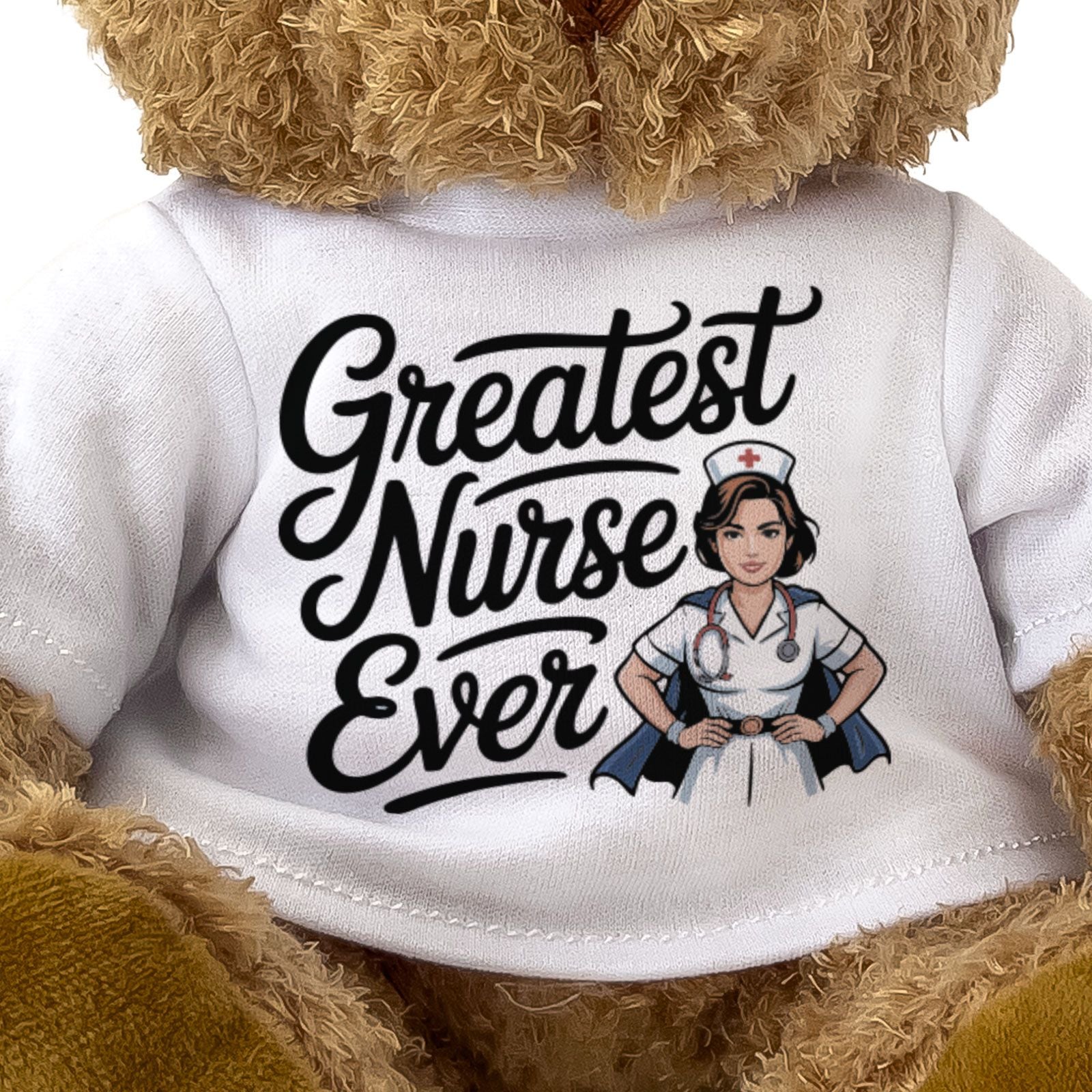 GREATEST NURSE EVER (SUPERHERO) - Teddy Bear - Cute Cuddly Soft - Gift Present