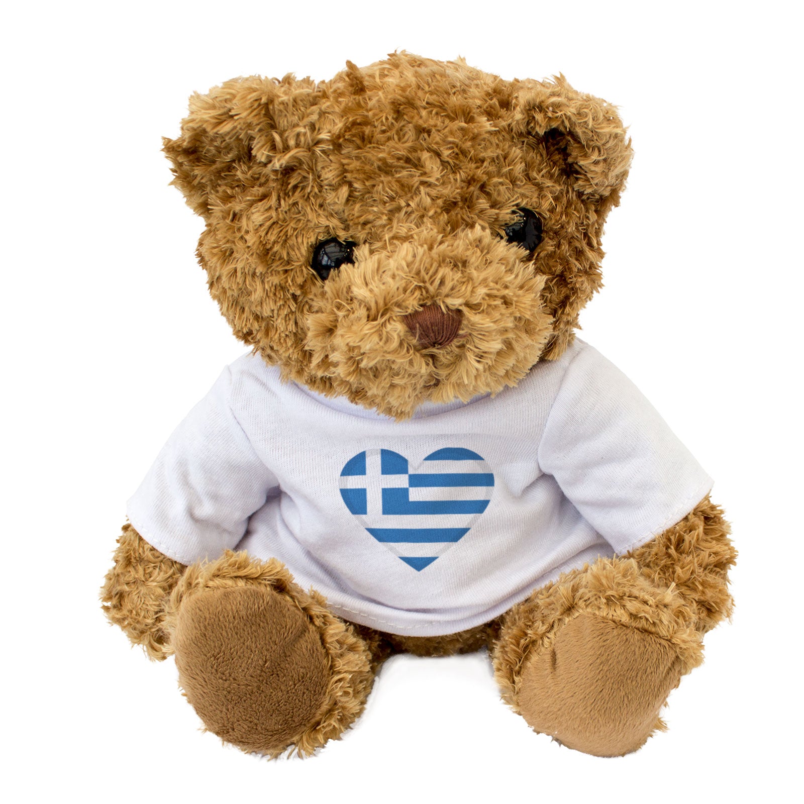 GREECE FLAG HEART - Teddy Bear - Cute Cuddly Soft - Greek Gift Present