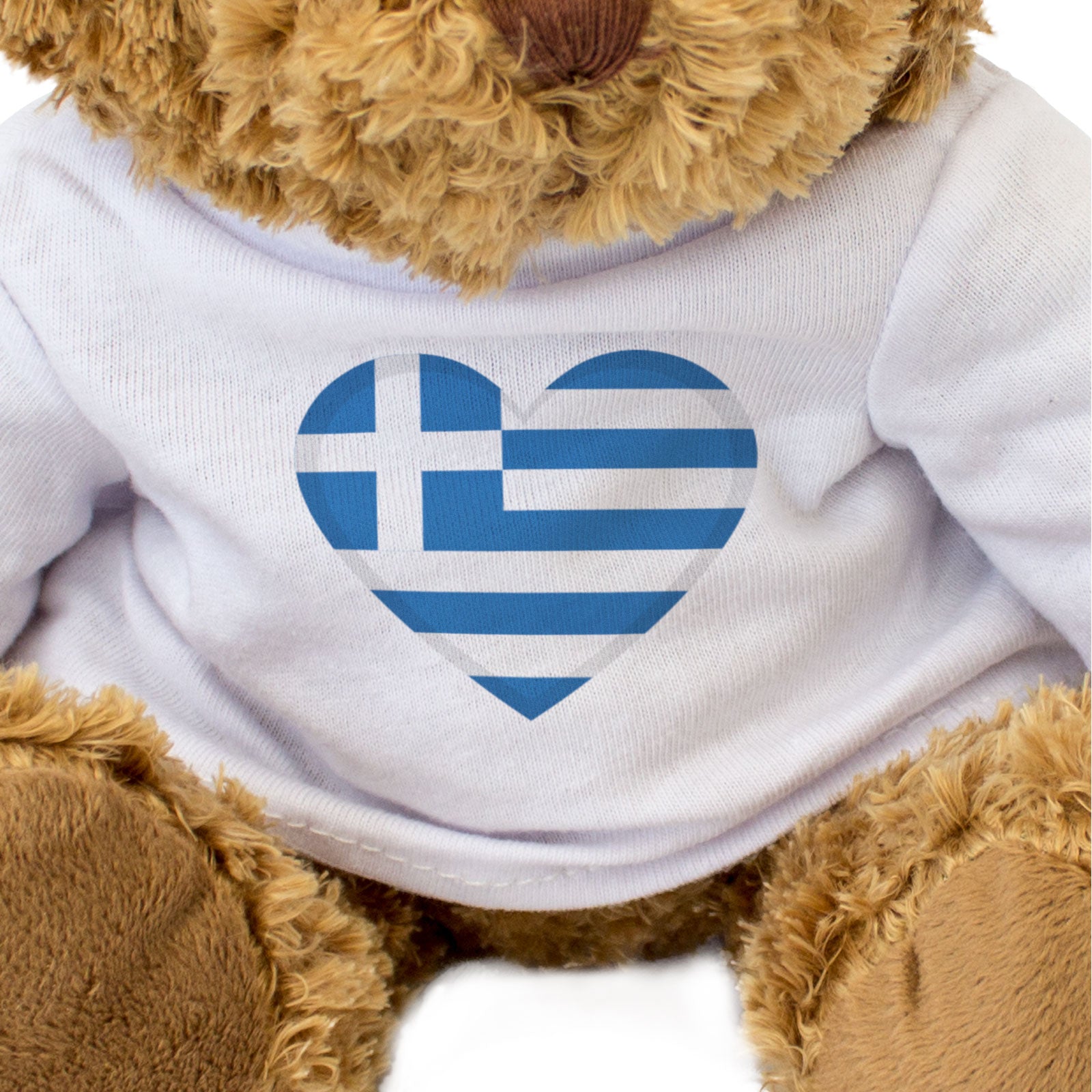 GREECE FLAG HEART - Teddy Bear - Cute Cuddly Soft - Greek Gift Present