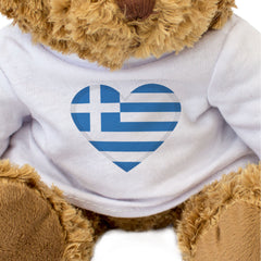 GREECE FLAG HEART - Teddy Bear - Cute Cuddly Soft - Greek Gift Present