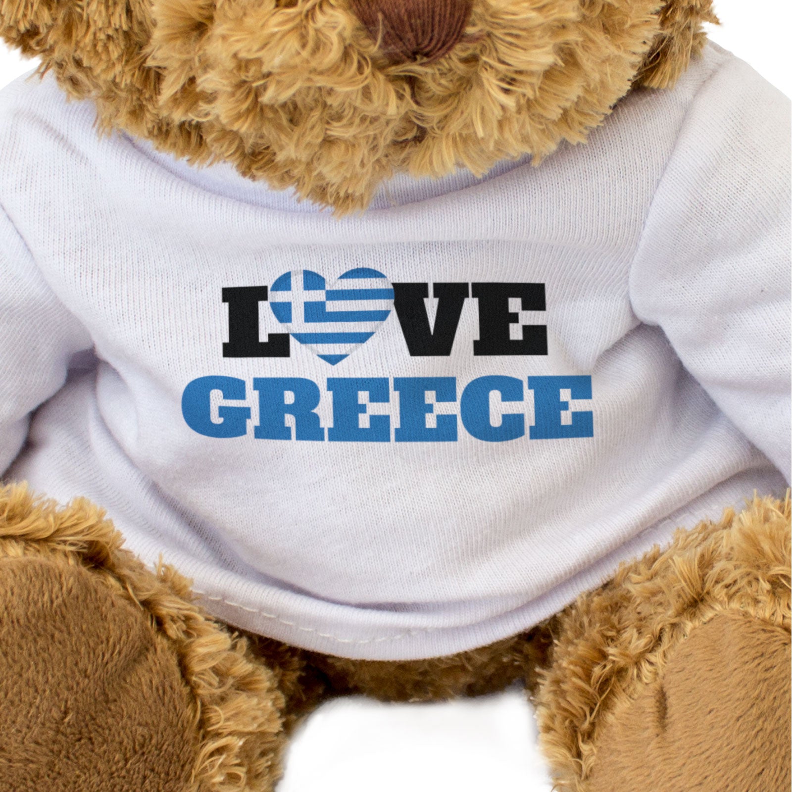 LOVE GREECE (FLAG HEART) - Teddy Bear - Cute Funny - Souvenir Gift Present
