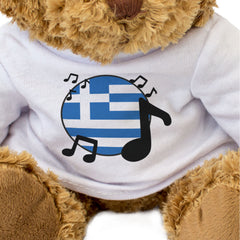 GREECE FLAG (MUSICAL NOTES) - Teddy Bear - Cute - Greek Music Fan Gift Present