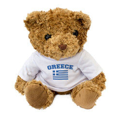 GREECE + FLAG - Teddy Bear - Cute Soft - Funny Greek Souvenir Gift Present