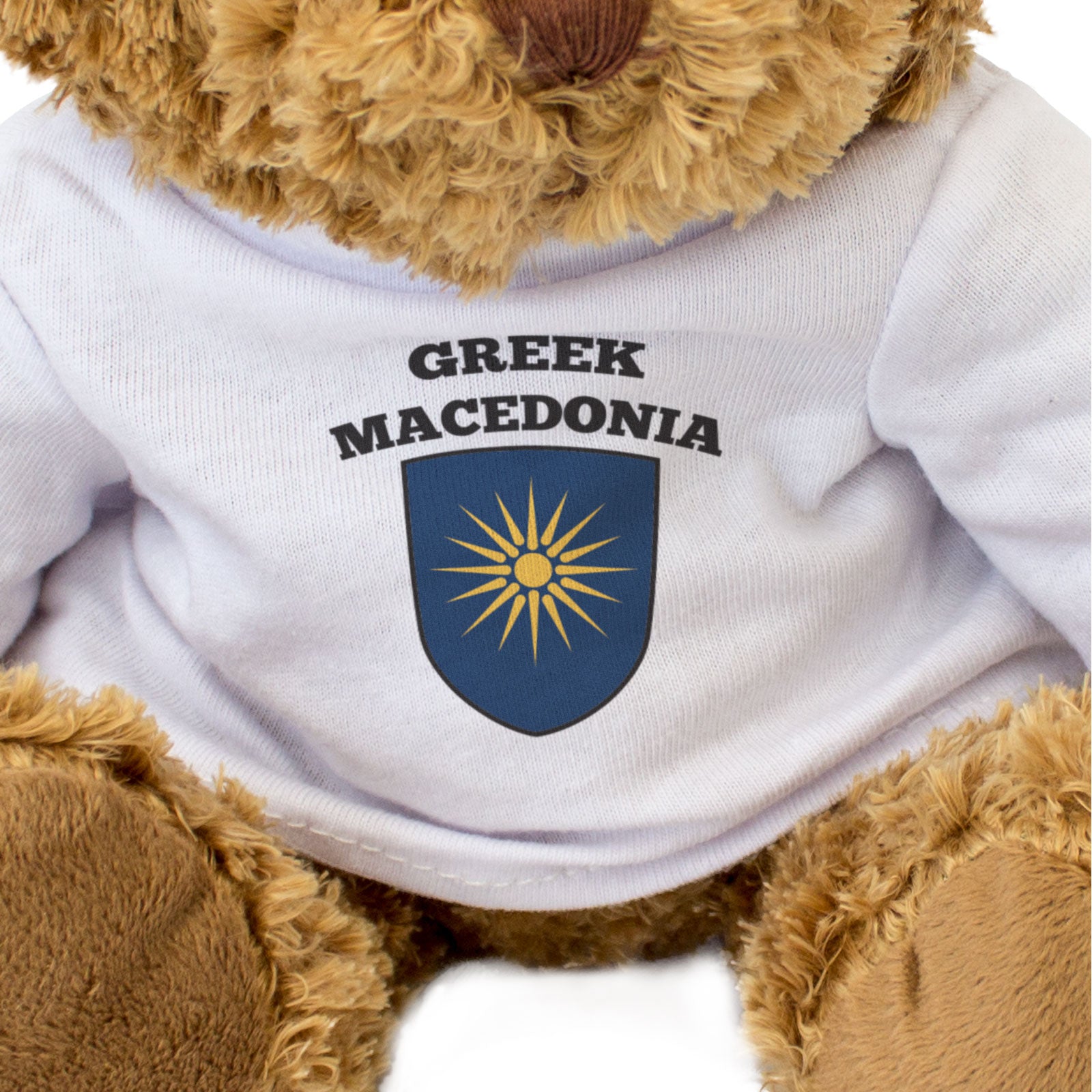 GREEK MACEDONIA FLAG - Teddy Bear - Cute Cuddly Soft - Greece Gift Present