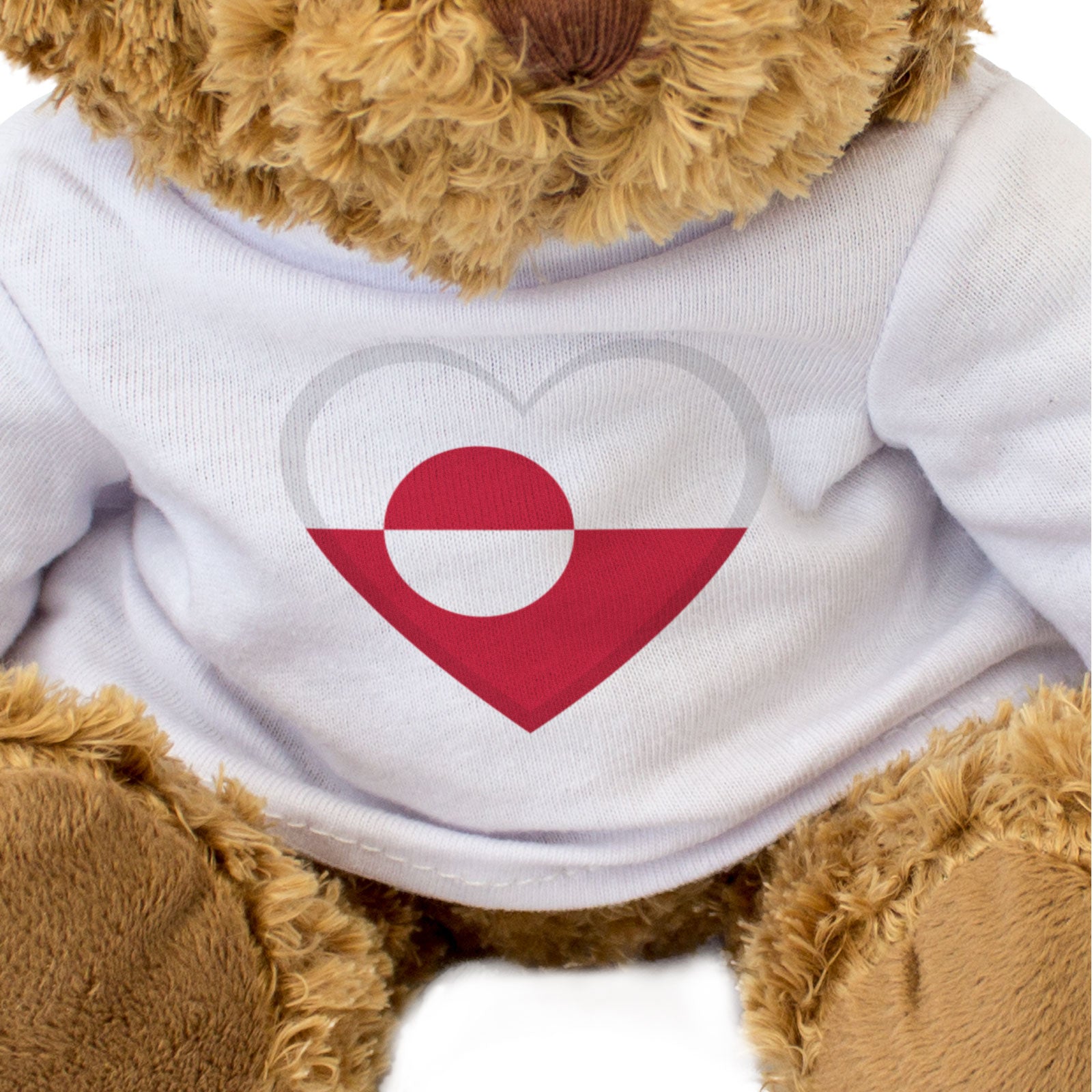 GREENLAND FLAG HEART - Teddy Bear - Cute Cuddly Soft Adorable - Gift Present