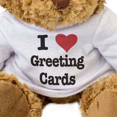 I LOVE GREETING CARDS - Teddy Bear - Cute Cuddly Soft Adorable - Gift Present