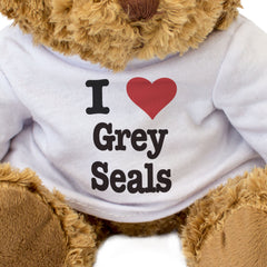 I LOVE GREY SEALS - Teddy Bear - Cute Cuddly Soft Adorable - Gift Present