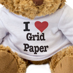 I LOVE GRID PAPER - Teddy Bear - Cute Cuddly Soft Adorable - Gift Present