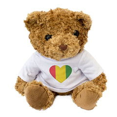 GUINEA FLAG HEART - Teddy Bear - Cute Cuddly Soft Adorable - Gift Present