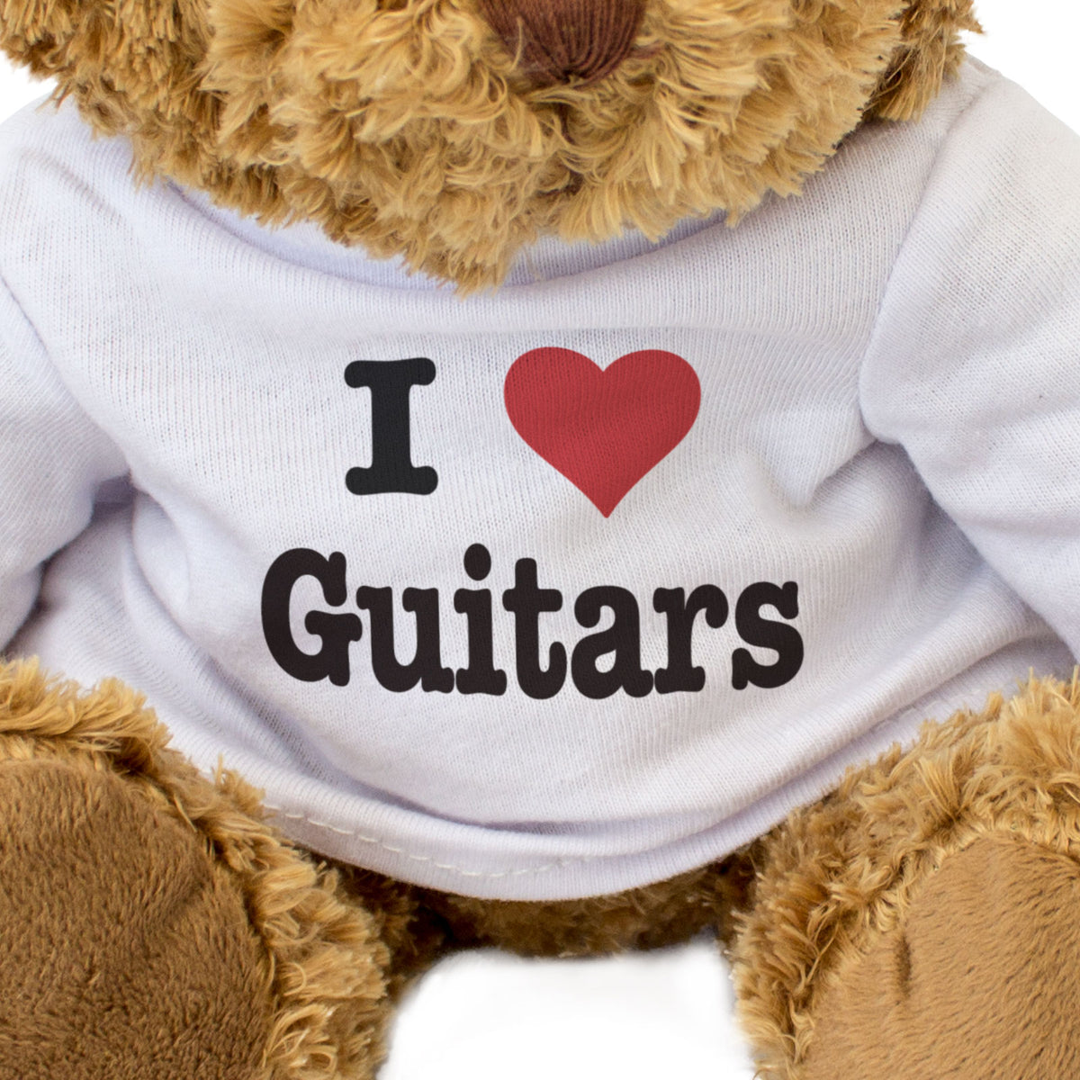 I Love Guitars - Teddy Bear - Music Fan Gift Present