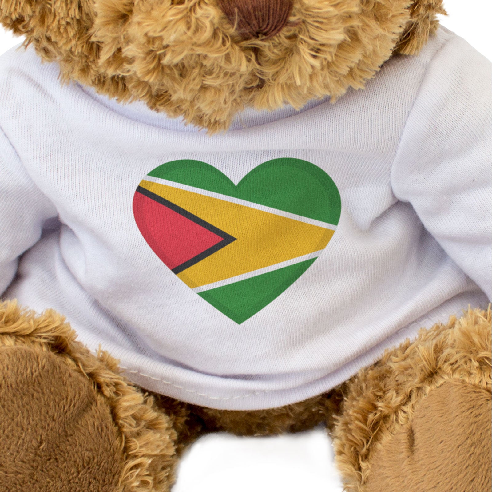 GUYANA FLAG HEART - Teddy Bear - Cute Cuddly Soft - Guyanese Gift Present