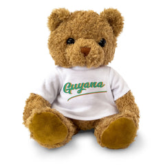 GUYANA (SCRIPT) - Teddy Bear - Cute Soft - Funny Guyanese Souvenir Gift Present