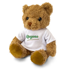GUYANA (SCRIPT) - Teddy Bear - Cute Soft - Funny Guyanese Souvenir Gift Present