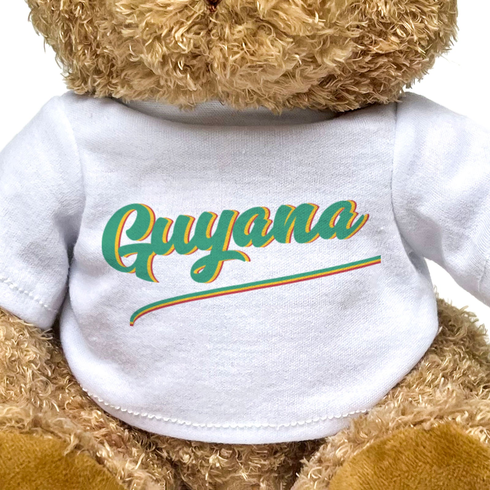 GUYANA (SCRIPT) - Teddy Bear - Cute Soft - Funny Guyanese Souvenir Gift Present