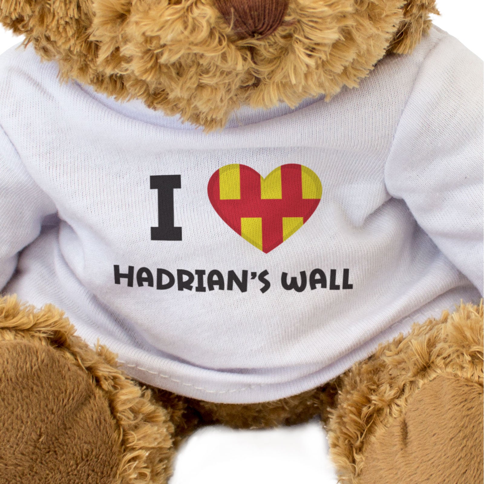 I LOVE HADRIAN'S WALL (NORTHUMBERLAND FLAG) - Teddy Bear - Funny Gift Present