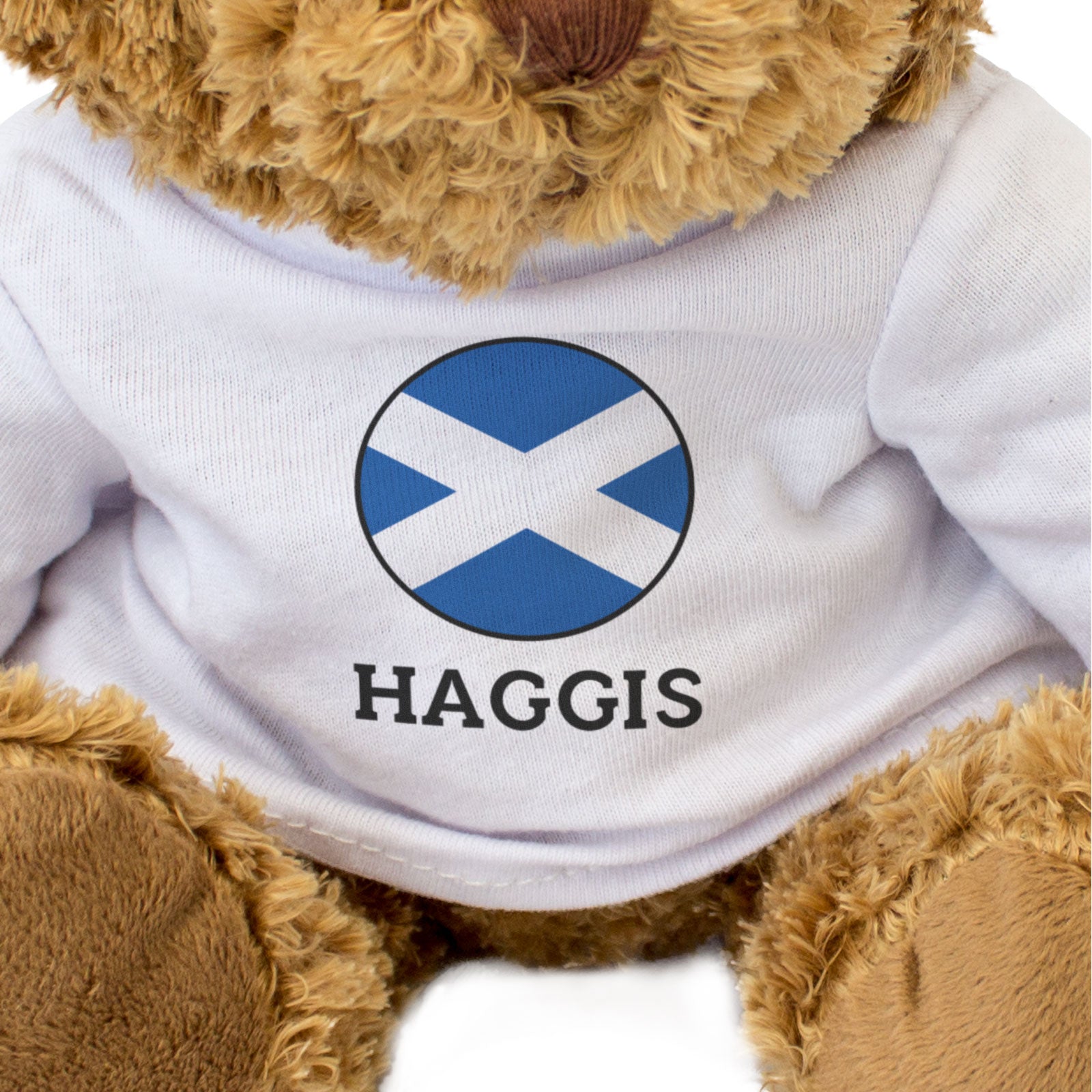 HAGGIS (SCOTLAND FLAG ROUNDEL) - Teddy Bear - Cute - Funny Scottish Gift Present