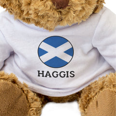 HAGGIS (SCOTLAND FLAG ROUNDEL) - Teddy Bear - Cute - Funny Scottish Gift Present