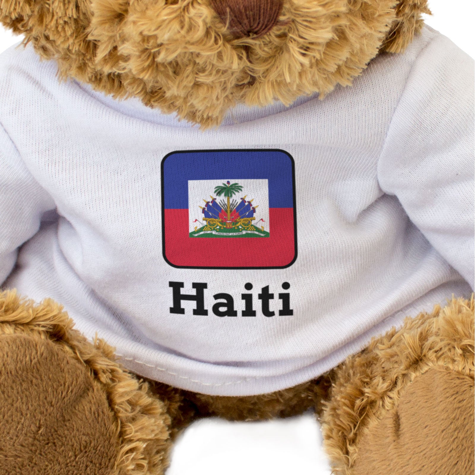 HAITI FLAG SQUARE - Teddy Bear - Cute Funny - Haitian Souvenir Gift Present