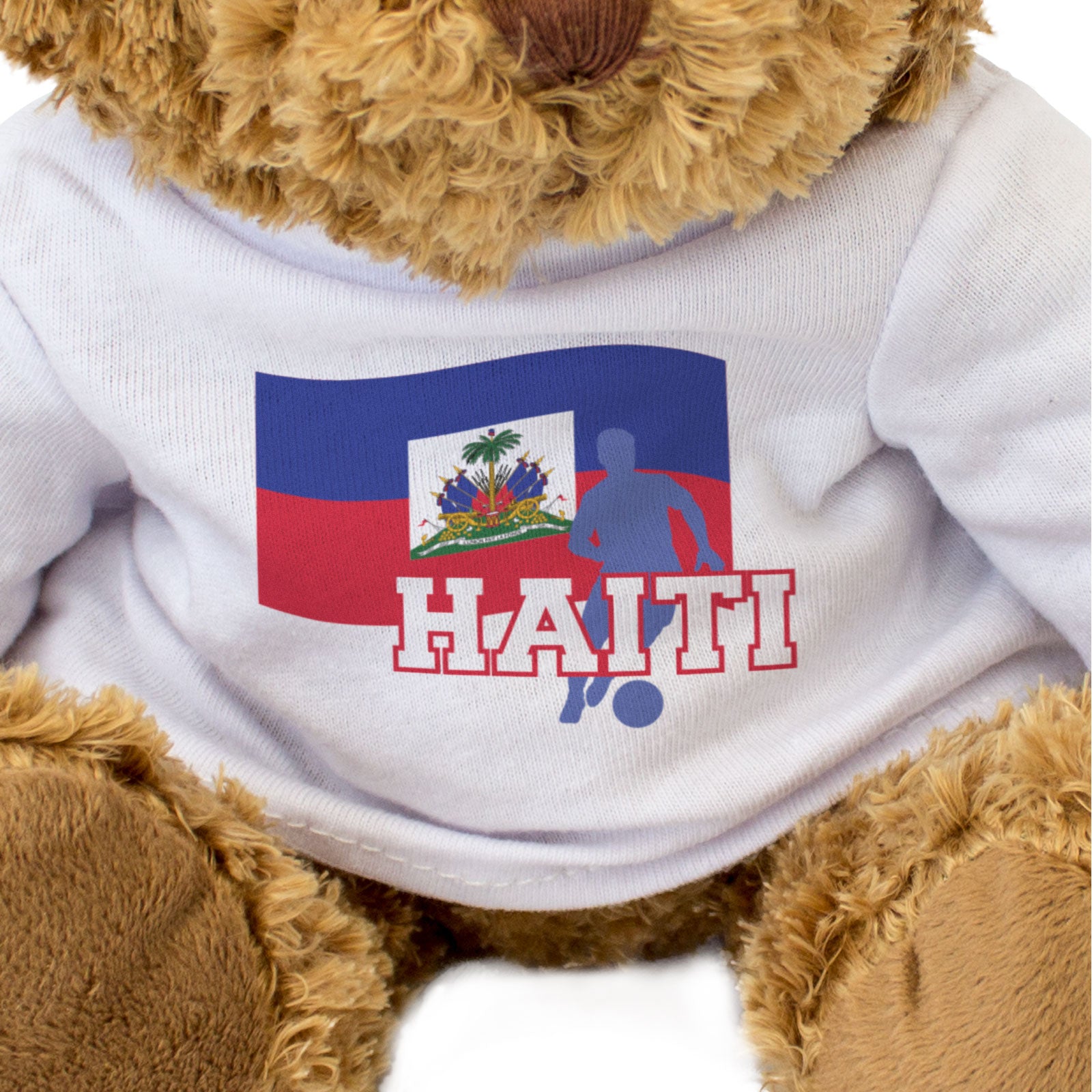 HAITI FLAG (FOOTBALL) - Teddy Bear - Cute - Haitian Soccer Fan Gift Present