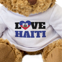 LOVE HAITI (FLAG HEART) - Teddy Bear - Cute Funny - Souvenir Gift Present