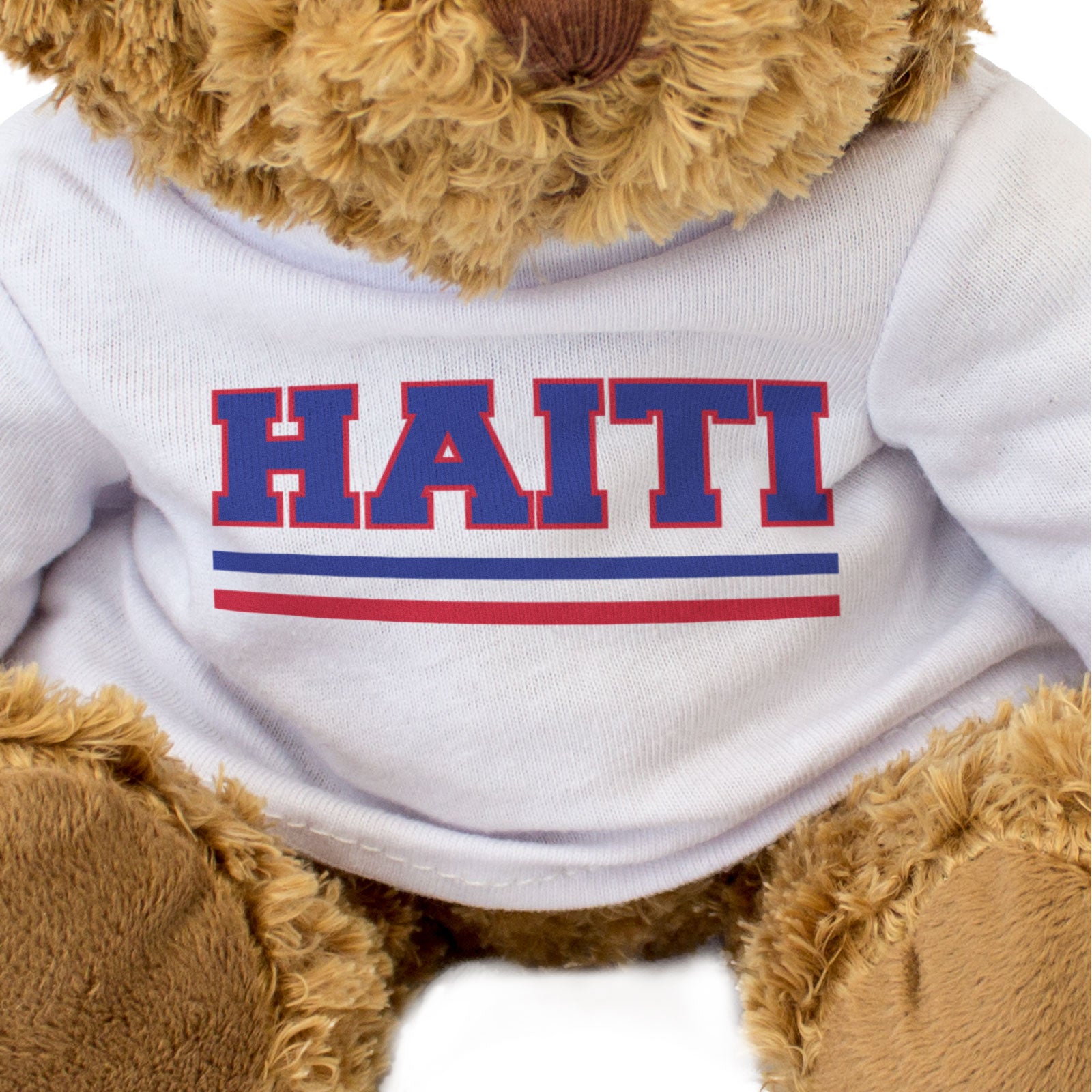 HAITI FLAG STRIPES - Teddy Bear - Cute Funny - Haitian Souvenir Gift Present