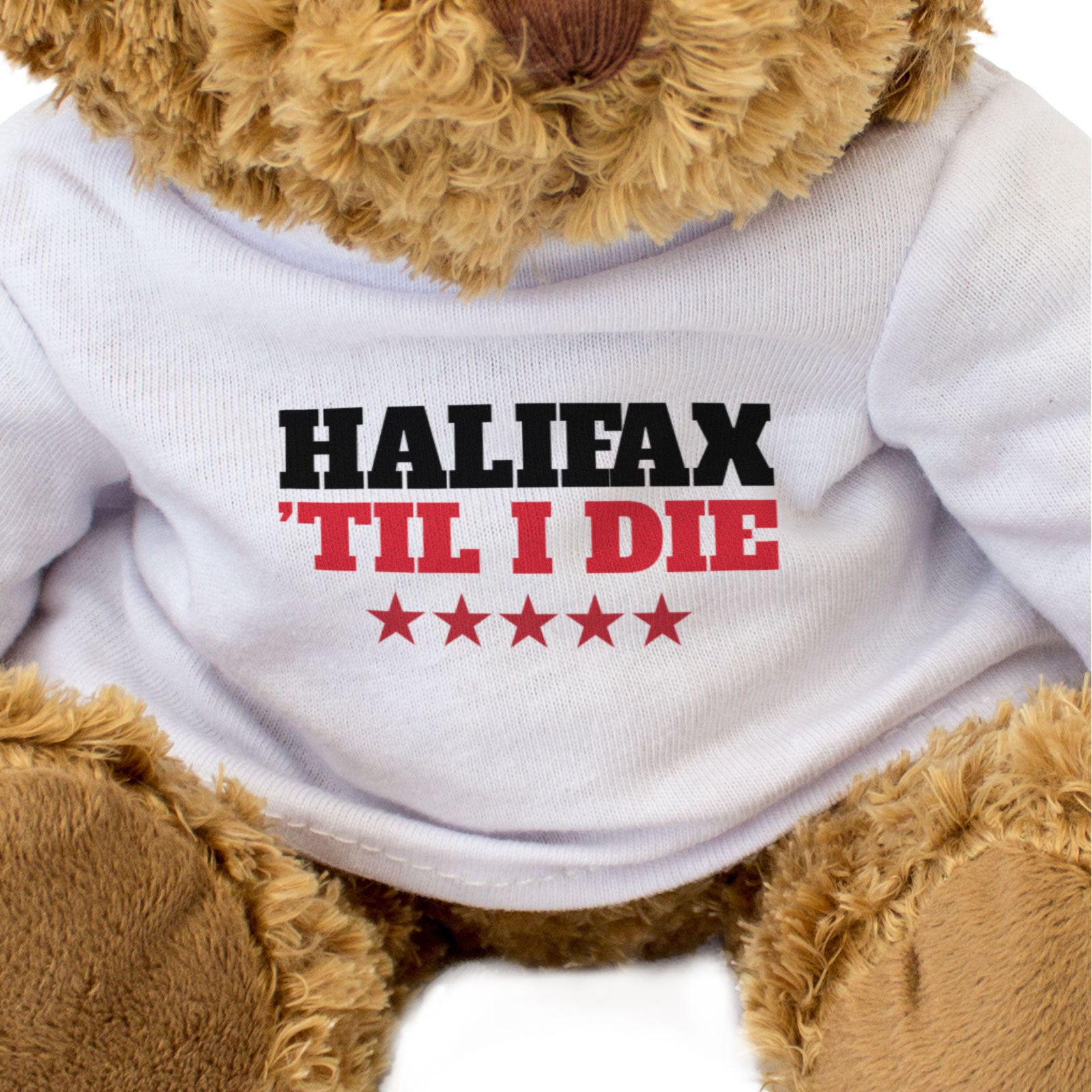 HALIFAX TIL I DIE - Teddy Bear - Cute Cuddly Soft - Gift Present