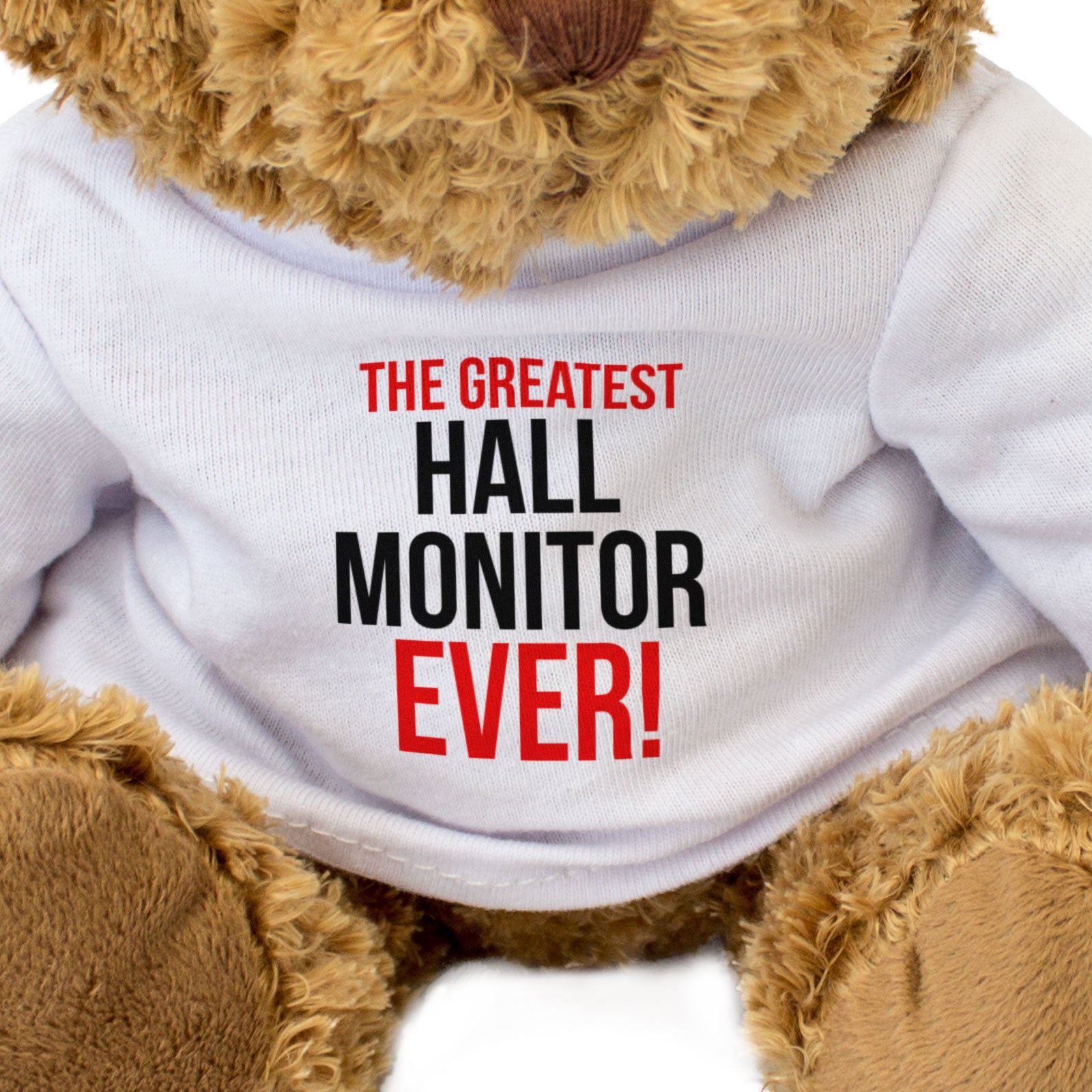 THE GREATEST HALL MONITOR EVER - Teddy Bear - Cute Cuddly Soft - Gift Present
