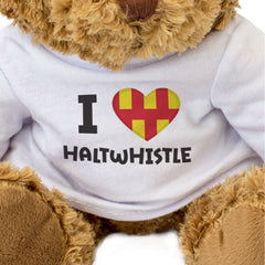 I LOVE HALTWHISTLE (NORTHUMBERLAND FLAG) - Teddy Bear - Funny Gift Present