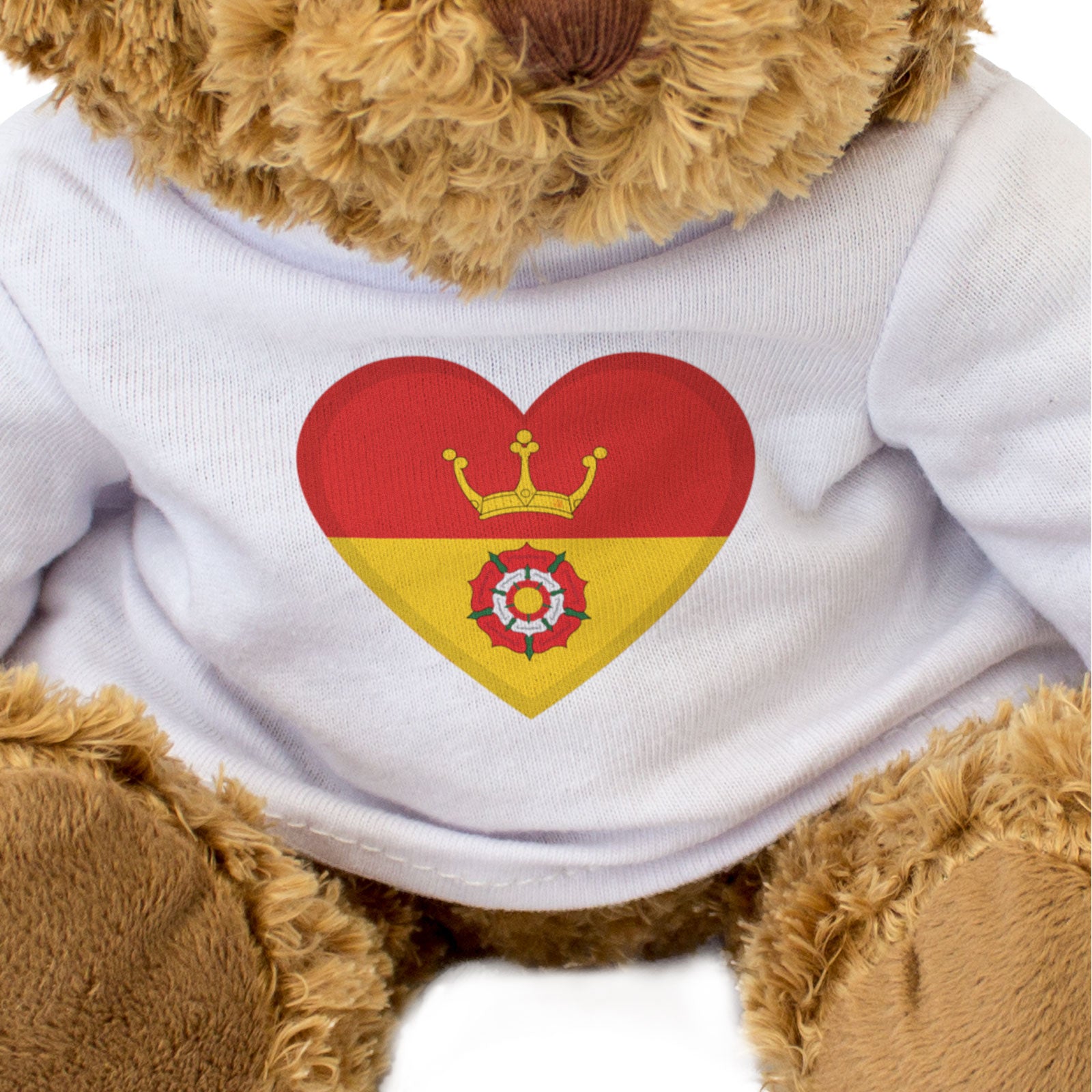 HAMPSHIRE FLAG HEART - Teddy Bear - Cute Cuddly Soft - Gift Present
