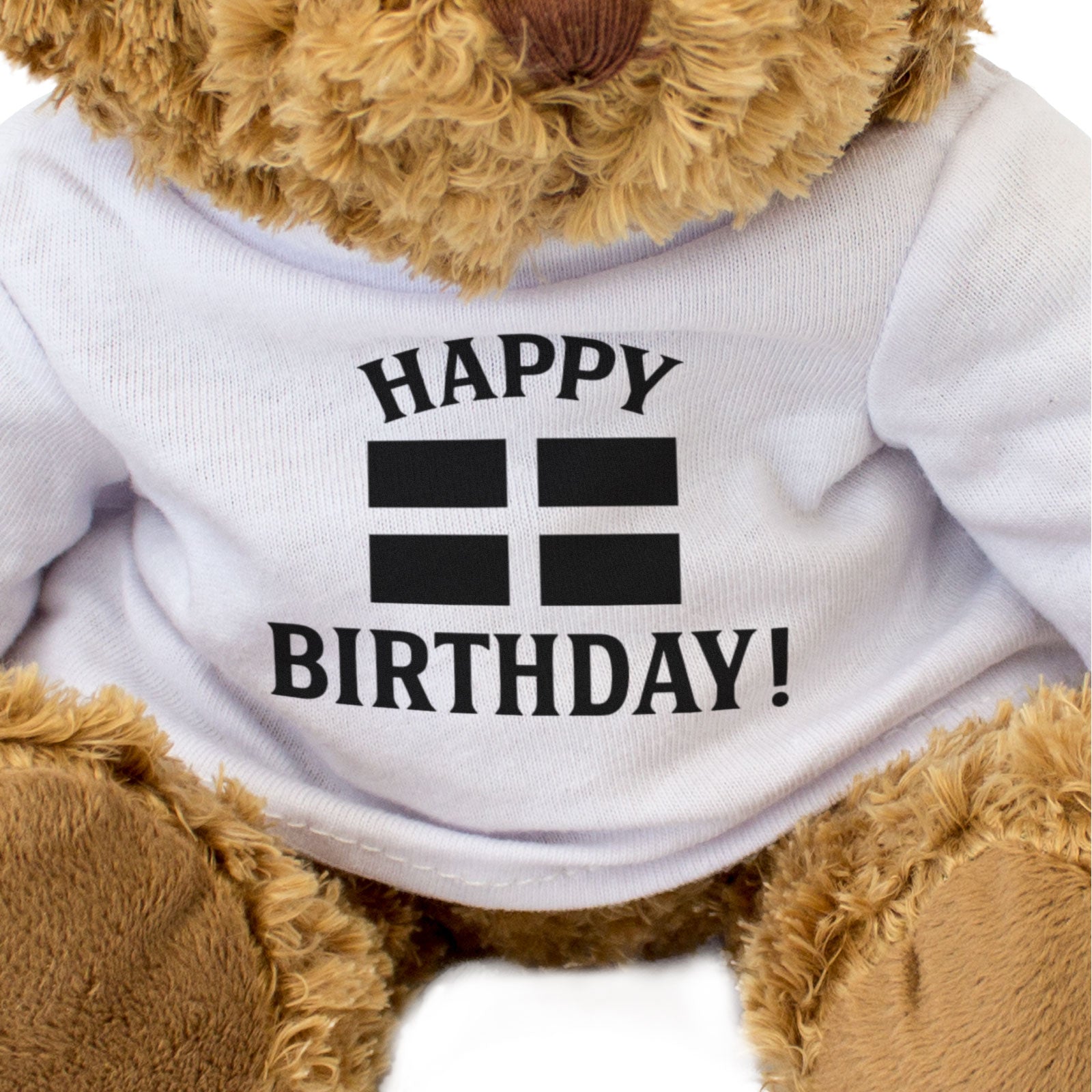 HAPPY BIRTHDAY (CORNWALL FLAG) - Teddy Bear - Cute Cuddly - Cornish Gift Present