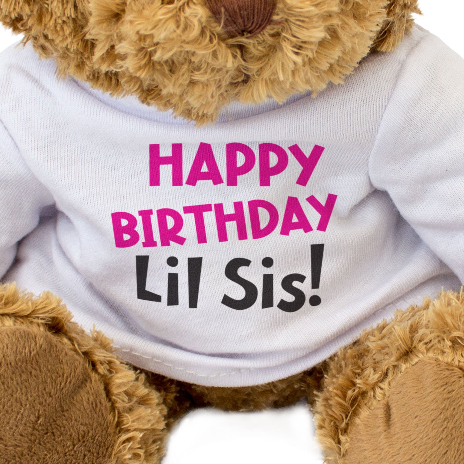 HAPPY BIRTHDAY LIL SIS - Teddy Bear - Cute Soft - Little Sister Gift Present