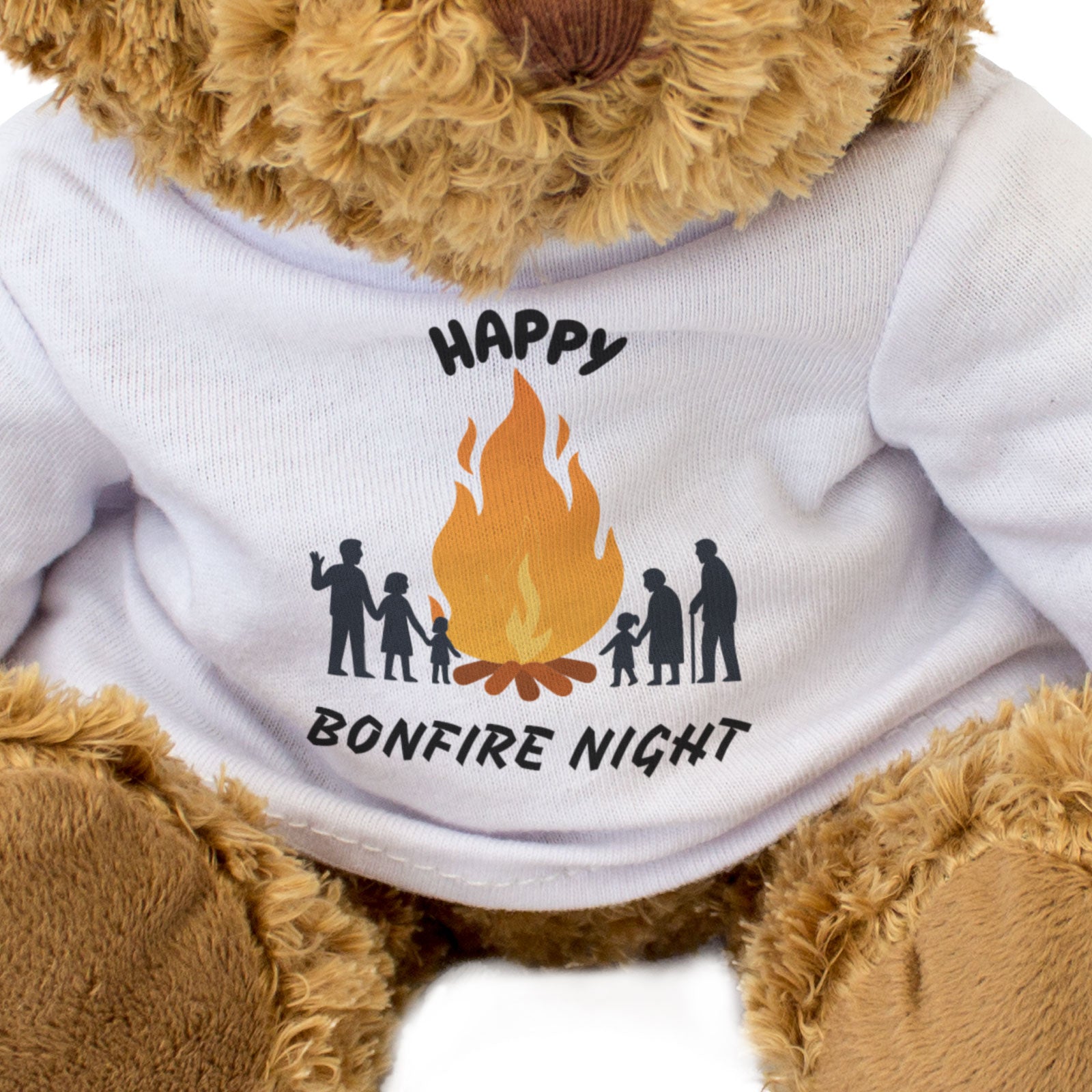 HAPPY BONFIRE NIGHT - Teddy Bear - Cute - Funny Guy Fawkes Night Gift Present
