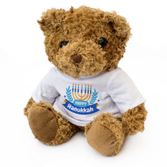 Happy Hanukkah (Blue) - Teddy Bear