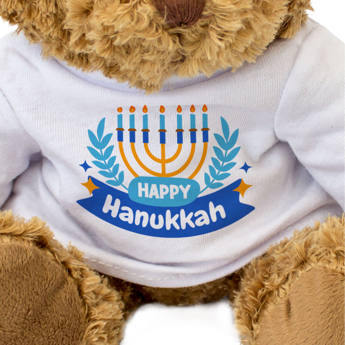 Happy Hanukkah (Blue) - Teddy Bear