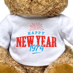 HAPPY NEW YEAR 1974 - Teddy Bear - Cute Cuddly - New Year's Eve Gift Present - Image 2