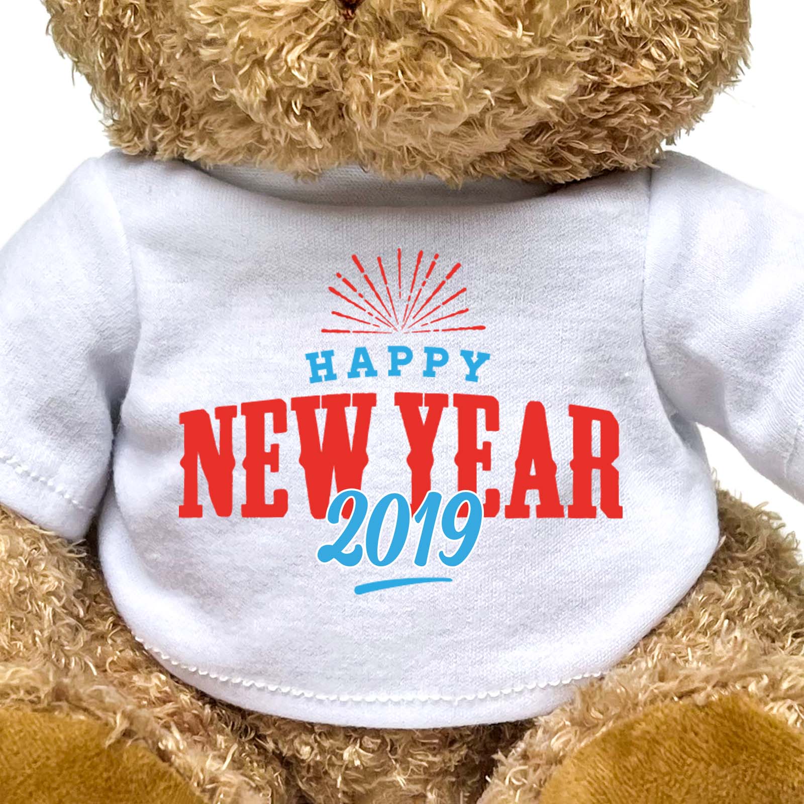 HAPPY NEW YEAR 2019 - Teddy Bear - Cute Cuddly - New Year's Eve Gift Present - Image 2